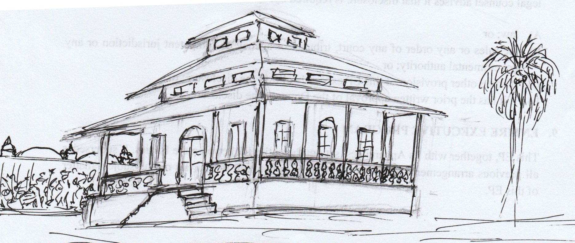 Picture 5. A sketch of the old garden house