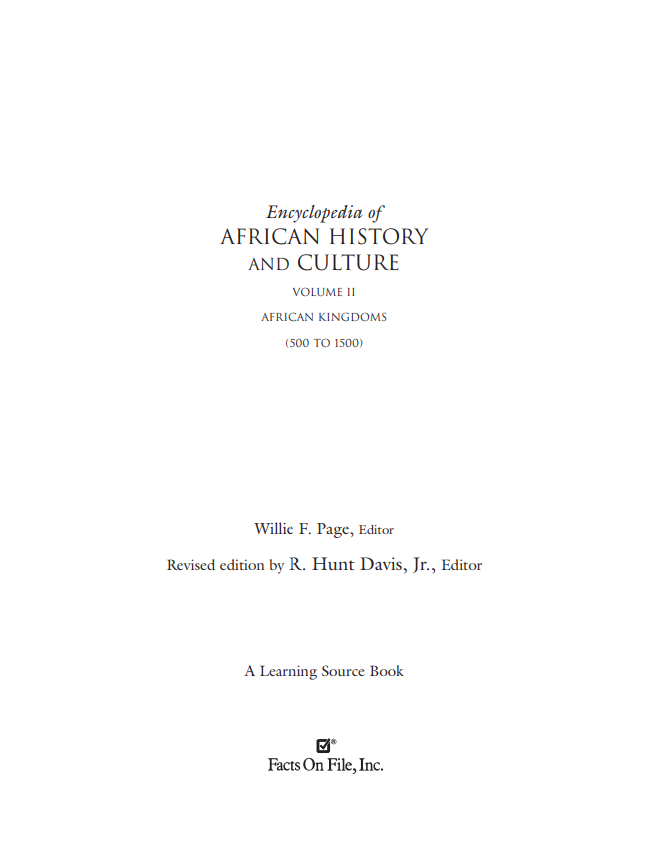 Encyclopedia of African History & Culture: Volume II - African kingdoms (500 to 1500)